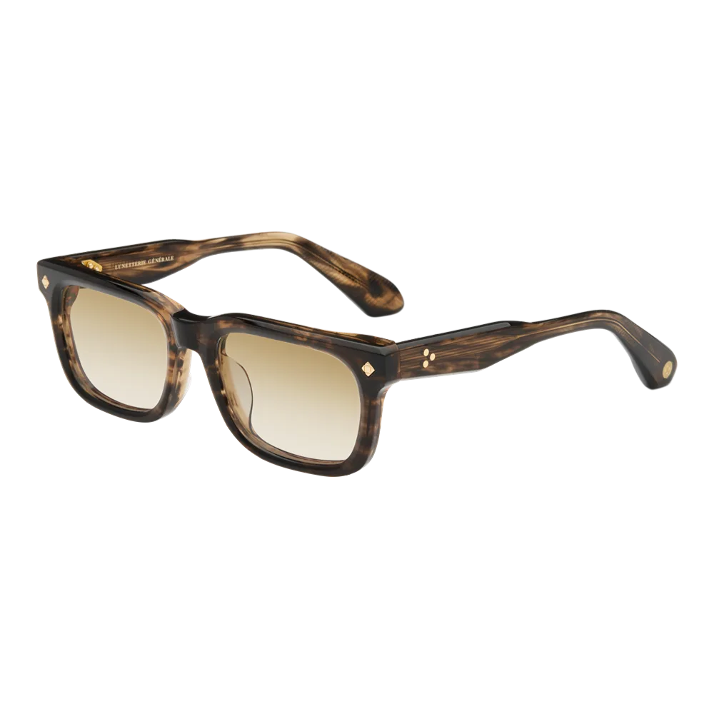 Lunetterie Générale MASTROIANNI TOBACCO & 18K GOLD / GRADIENT BRONZE, Brązowy