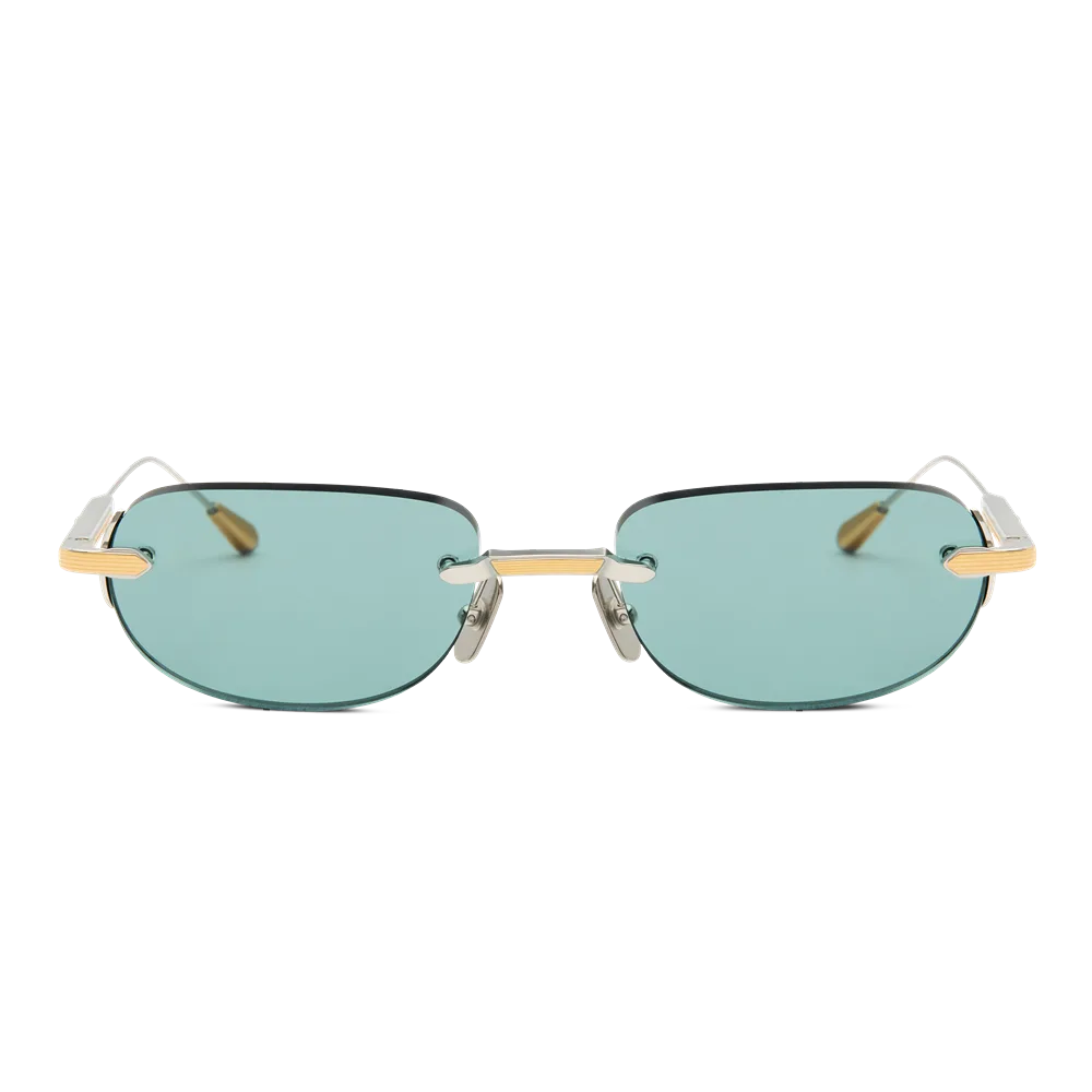 Lunetterie Générale ST-TROPEZ PALLADIUM & 18K GOLD / SOLID TEAL, Złoty