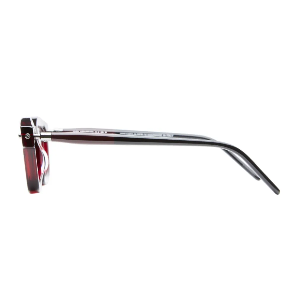 Kuboraum MASKE P25 P25 BX BORDEAUX / BORDEAUX + BLACK SHINE, Czerwony