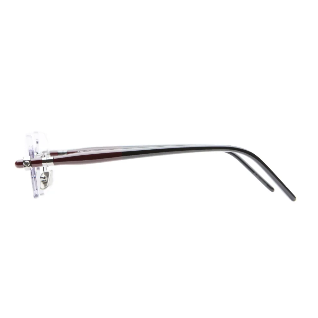 Kuboraum MASKE P64 P64 GM BX GUN METAL / BORDEAUX, Srebrny