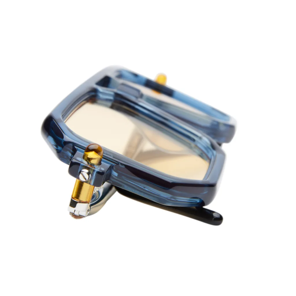 Kuboraum MASKE P8 Kolor: P8 BBY BLACK BLUE YELLOW / BLACK AMBER BLUE, Kolor oprawy: Niebieski
