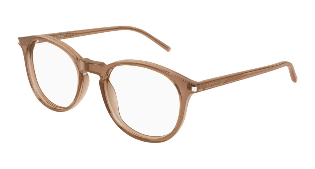 Saint Laurent SL 106 Kolor: 027 TRANSPARENT PEACH, Kolor oprawy: Różowy