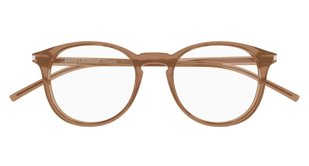 Saint Laurent SL 106 Kolor: 027 TRANSPARENT PEACH, Kolor oprawy: Różowy