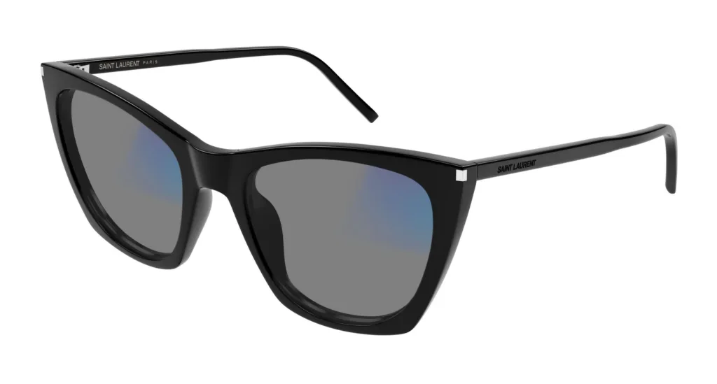 Saint Laurent SL 214 KATE THIN 006 BLACK / DARK GREY, Czarny