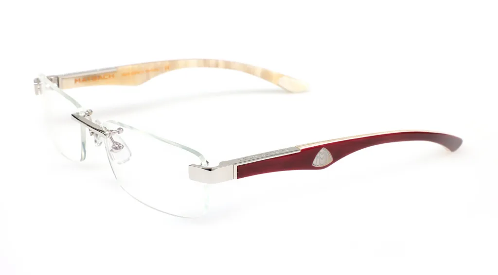 Maybach THE ARTIST III SILVER/BURGUNDY RED/NATURAL HORN, Srebrny