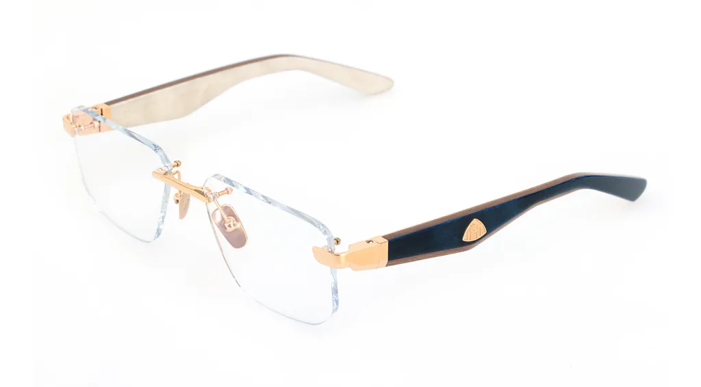 Maybach THE VISIONIST I GOLD/DEEP SEA BLUE WALNUT/IVORY, Niebieski
