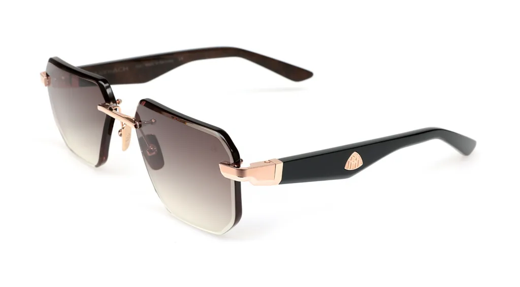 Maybach THE VISIONIST SUN I BLACK PIANO / WALNUT BURR / CHOCOLATE BROWN GRADIENT, Czarny