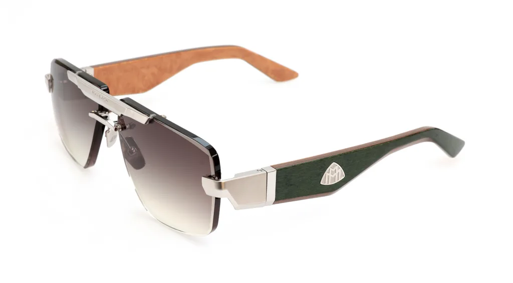 Maybach THE PRESIDENT II PALLADIUM PLATED / FOREST GREEN BEM, WALNUT & GOLDEN MADRONE / CHOCOLATE BROWN GRADIENT, Brązowy