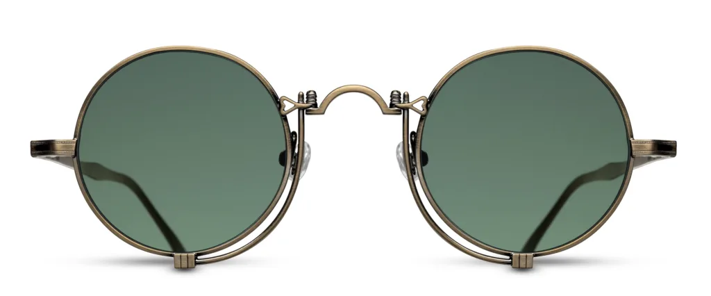 Matsuda M10601H AG ANTIQUE GOLD / GREEN LENSES, Zielony