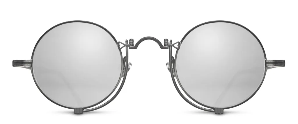 Matsuda M10601H MBK2 MATTE BLACK / SILVER MIRROR LENSES, Czarny