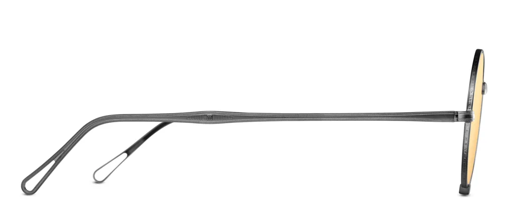 Matsuda M10601H MBK MATTE BLACK / YELLOW LENSES, Pomarańczowy