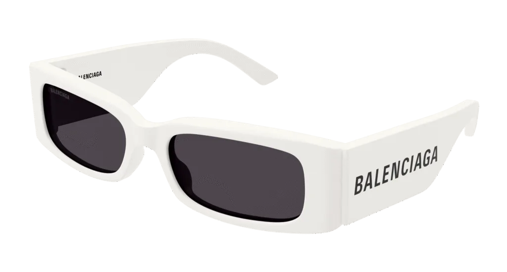 Balenciaga BB0260S Kolor: WHITE-GREY, Kolor oprawy: Biały