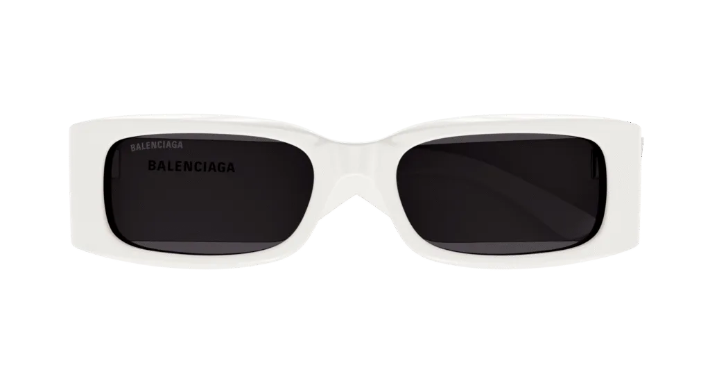 Balenciaga BB0260S Kolor: WHITE-GREY, Kolor oprawy: Biały