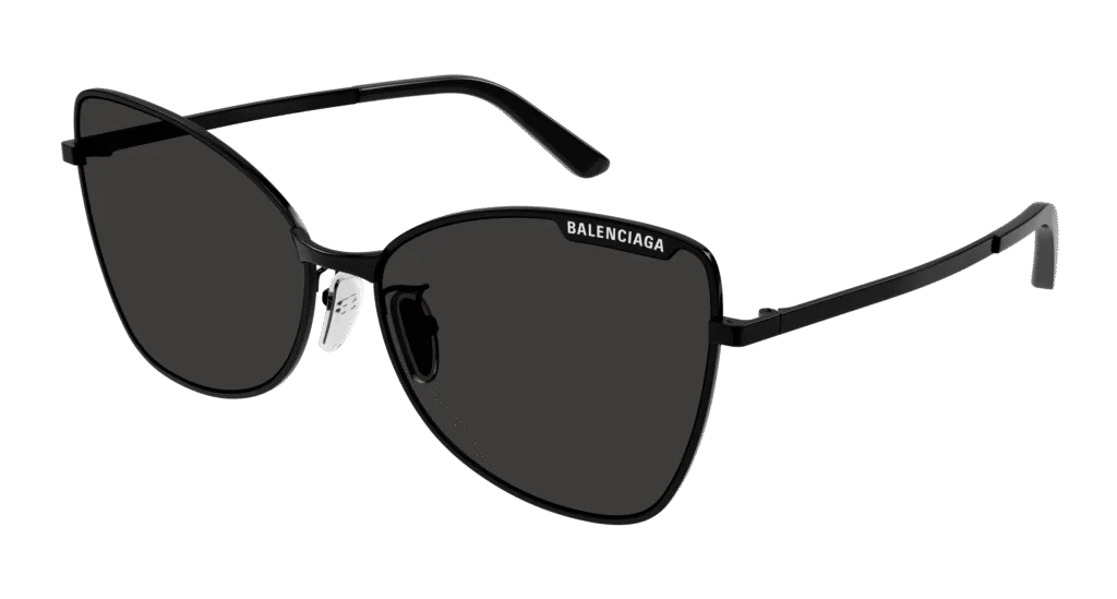 Balenciaga BB0278S Kolor: BLACK-GREY, Kolor oprawy: Czarny