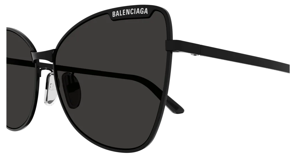 Balenciaga BB0278S Kolor: BLACK-GREY, Kolor oprawy: Czarny