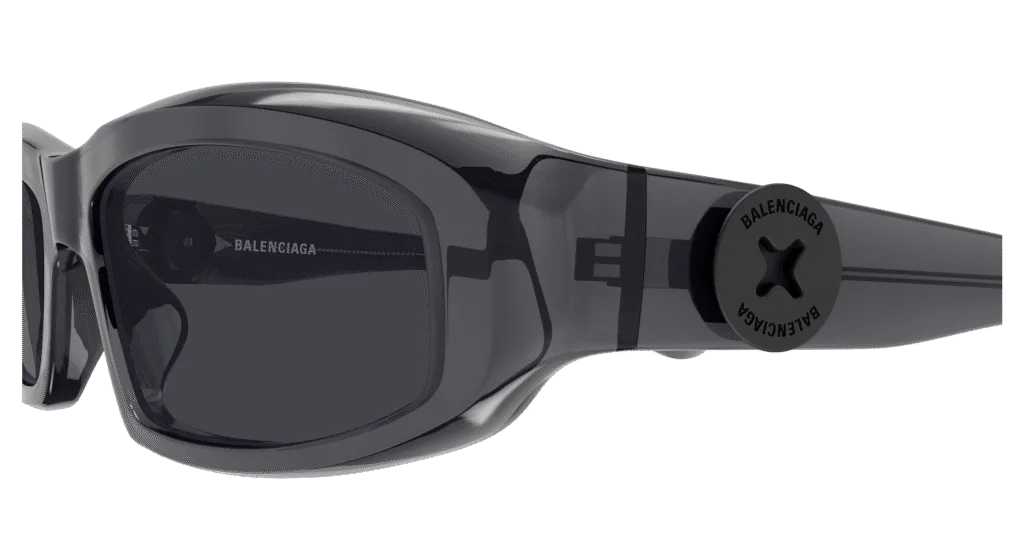 Balenciaga BB0408S Kolor: GREY-GREY, Kolor oprawy: Szary