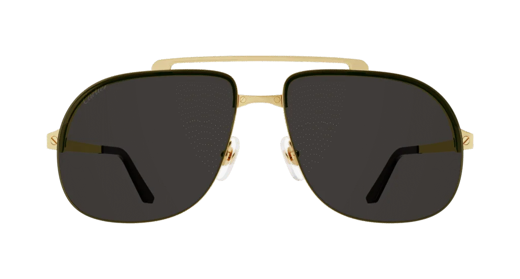 Cartier CT0353S Kolor: GOLD-GREY, Kolor oprawy: Złoty