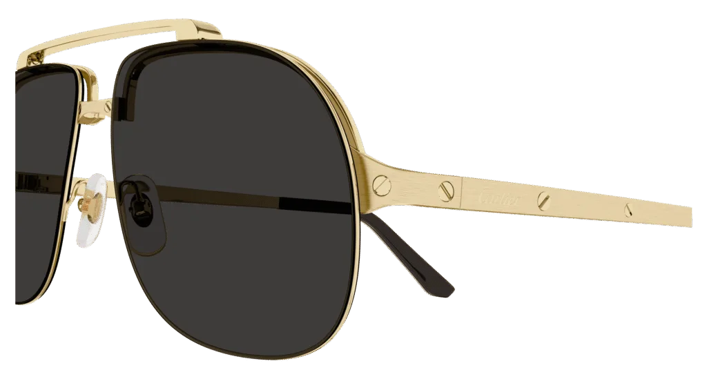 Cartier CT0353S Kolor: GOLD-GREY, Kolor oprawy: Złoty