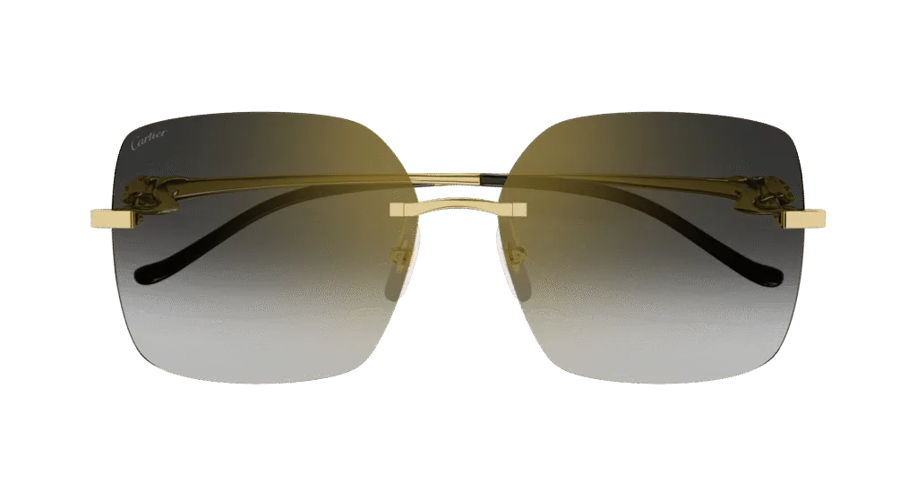 Cartier CT0359S Kolor: GOLD-GREY, Kolor oprawy: Złoty