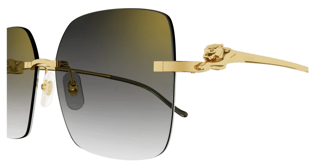 Cartier CT0359S Kolor: GOLD-GREY, Kolor oprawy: Złoty