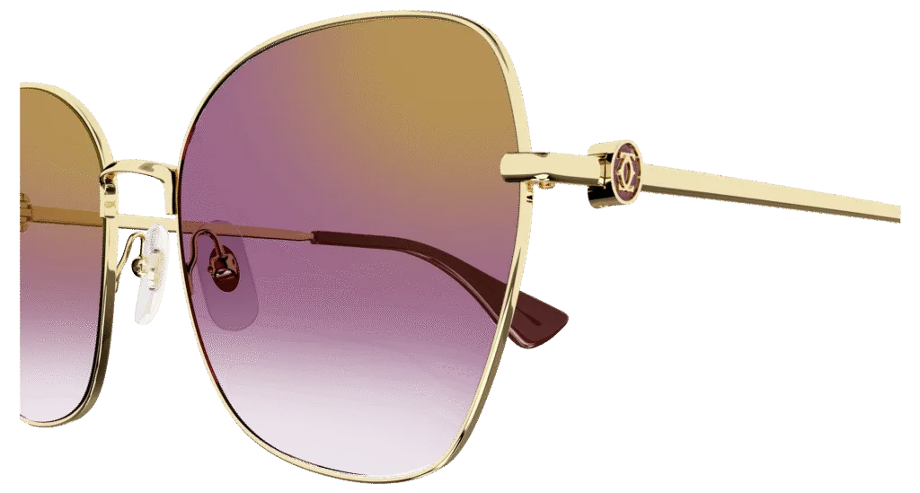 Cartier CT0402S Kolor: GOLD-RED, Kolor oprawy: Złoty