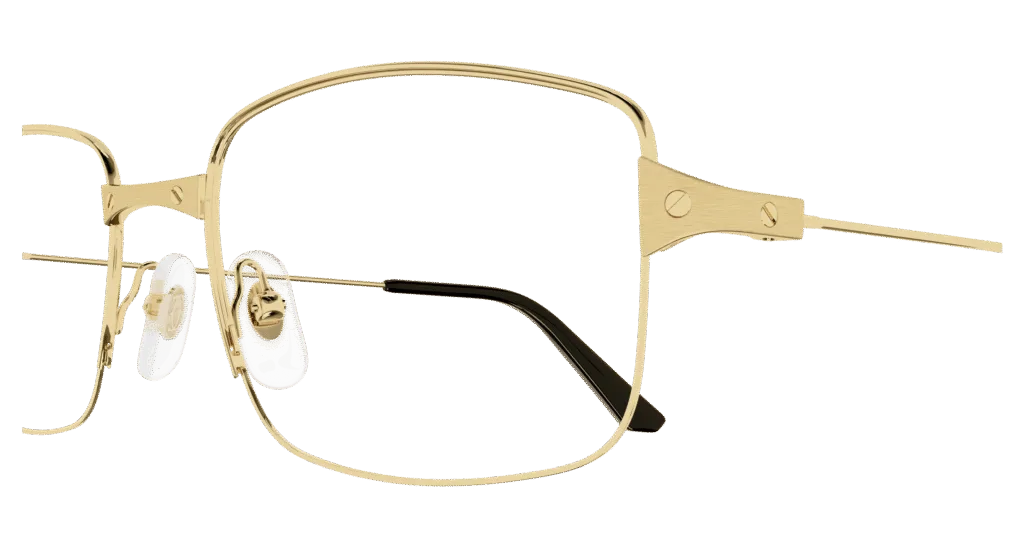 Cartier CT0406O Kolor: GOLD-TRANSPARENT, Kolor oprawy: Złoty
