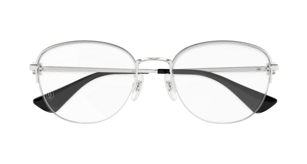 Cartier CT0415OA Kolor: SILVER-TRANSPARENT, Kolor oprawy: Srebrny