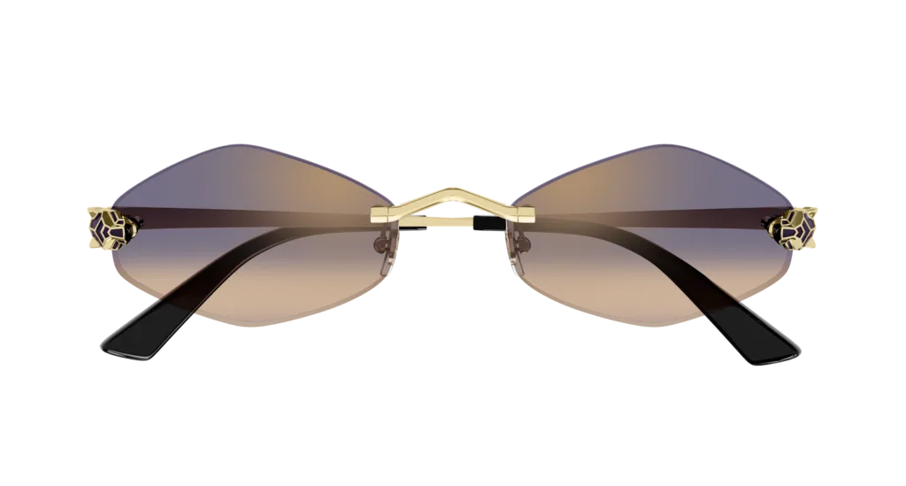 Cartier CT0433S Kolor: GOLD-VIOLET, Kolor oprawy: Złoty