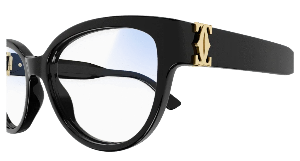 Cartier CT0450S Kolor: BLACK-TRANSPARENT, Kolor oprawy: Czarny