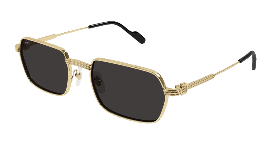Cartier CT0463S Kolor: GOLD-GREY, Kolor oprawy: Złoty