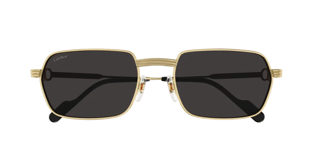 Cartier CT0463S Kolor: GOLD-GREY, Kolor oprawy: Złoty