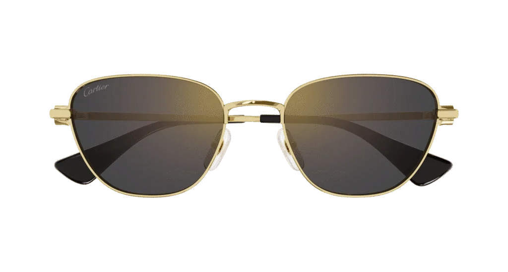 Cartier CT0469S Kolor: GOLD-GREY, Kolor oprawy: Złoty