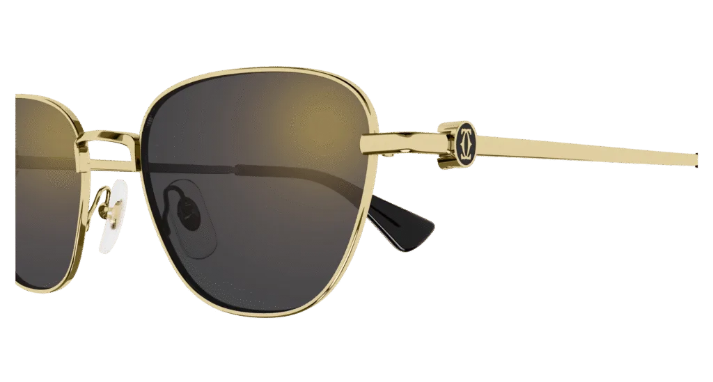 Cartier CT0469S Kolor: GOLD-GREY, Kolor oprawy: Złoty