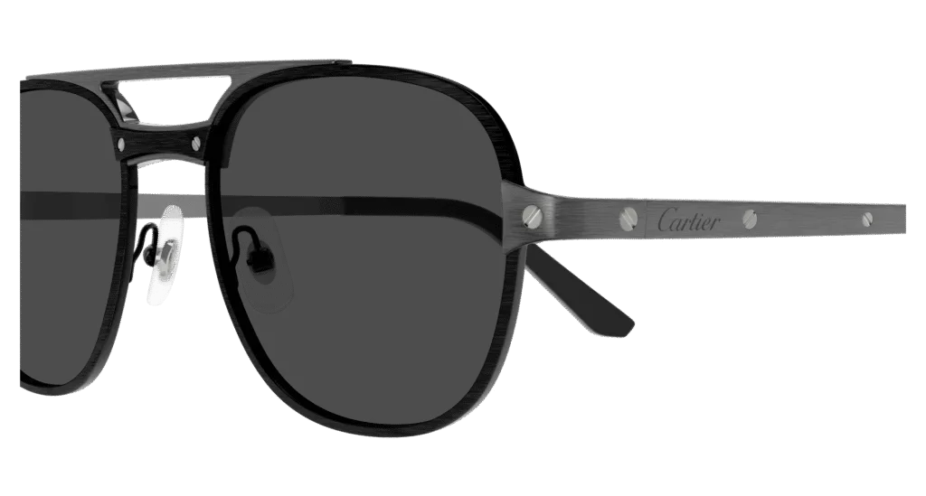 Cartier CT0477S Kolor: BLACK-GUNMETAL-SMOKE, Kolor oprawy: Czarny
