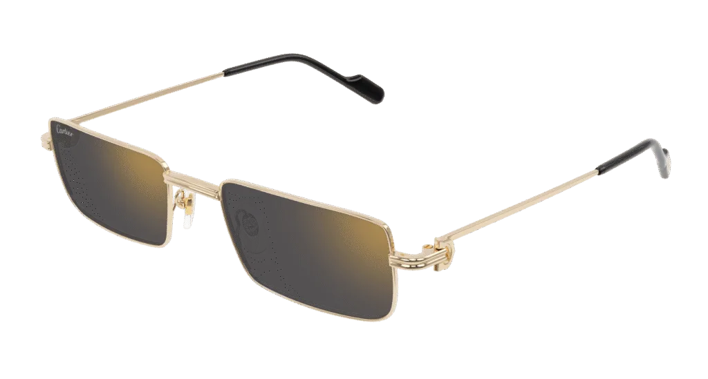 Cartier CT0501S Kolor: GOLD-GREY, Kolor oprawy: Złoty