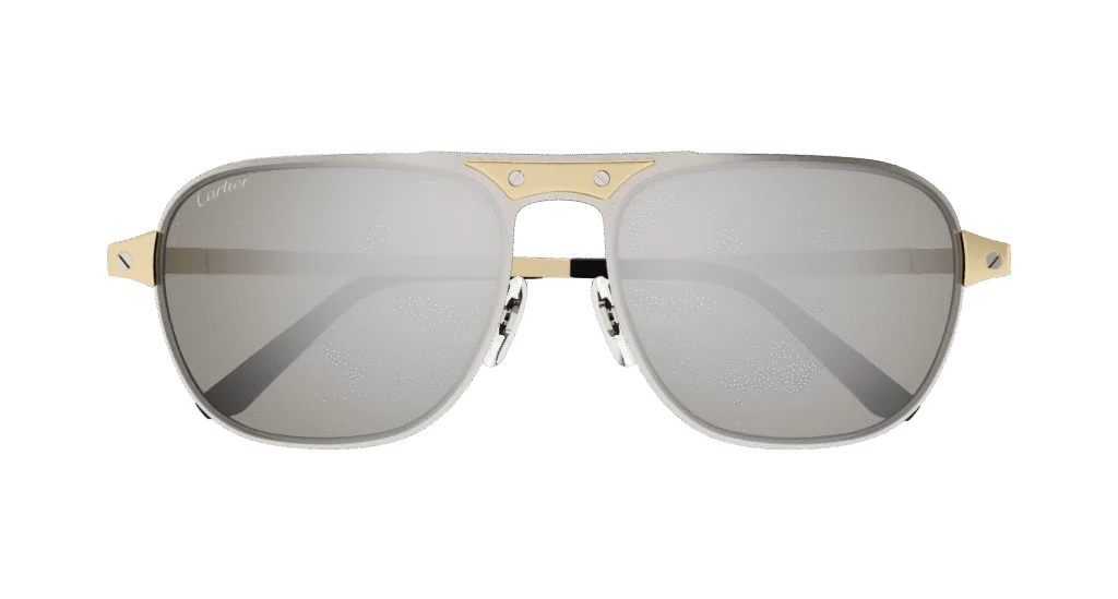 Cartier CT0532S Kolor: SILVER-GOLD-SILVER, Kolor oprawy: Srebrny