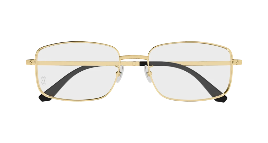 Cartier CT0576OA Kolor: GOLD-TRANSPARENT, Kolor oprawy: Złoty