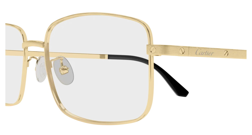 Cartier CT0576OA Kolor: GOLD-TRANSPARENT, Kolor oprawy: Złoty