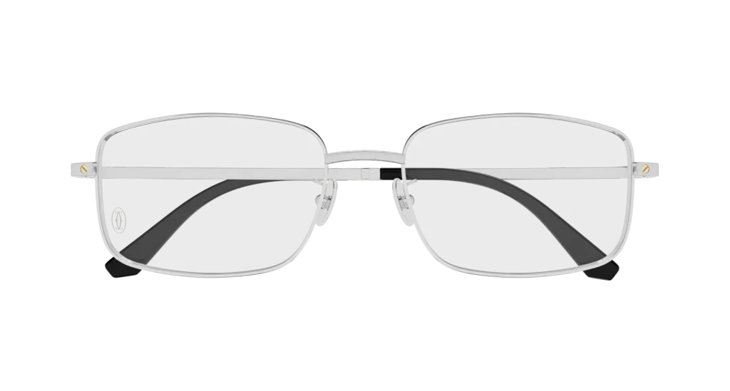 Cartier CT0576OA Kolor: SILVER-TRANSPARENT, Kolor oprawy: Srebrny
