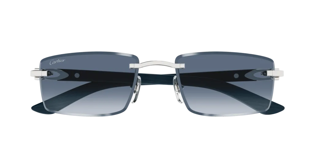 Cartier CT0582S Kolor: SILVER-GREY-BLUE, Kolor oprawy: Srebrny