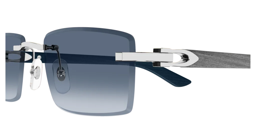 Cartier CT0582S Kolor: SILVER-GREY-BLUE, Kolor oprawy: Srebrny