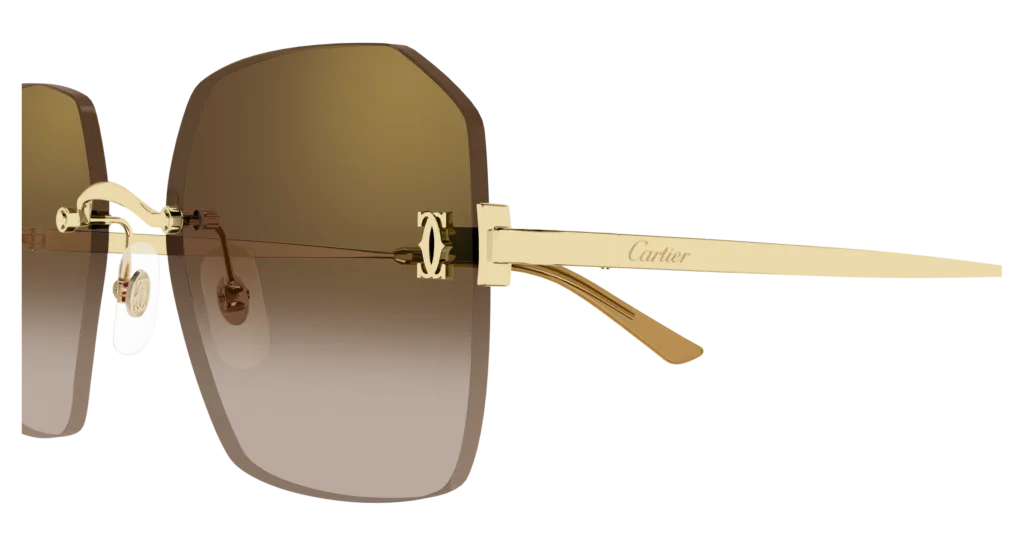 Cartier CT0591S Kolor: GOLD-BROWN, Kolor oprawy: Złoty