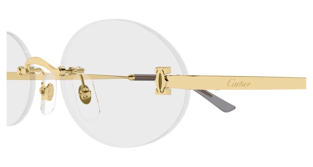 Cartier CT0594O Kolor: GOLD-TRANSPARENT, Kolor oprawy: Złoty