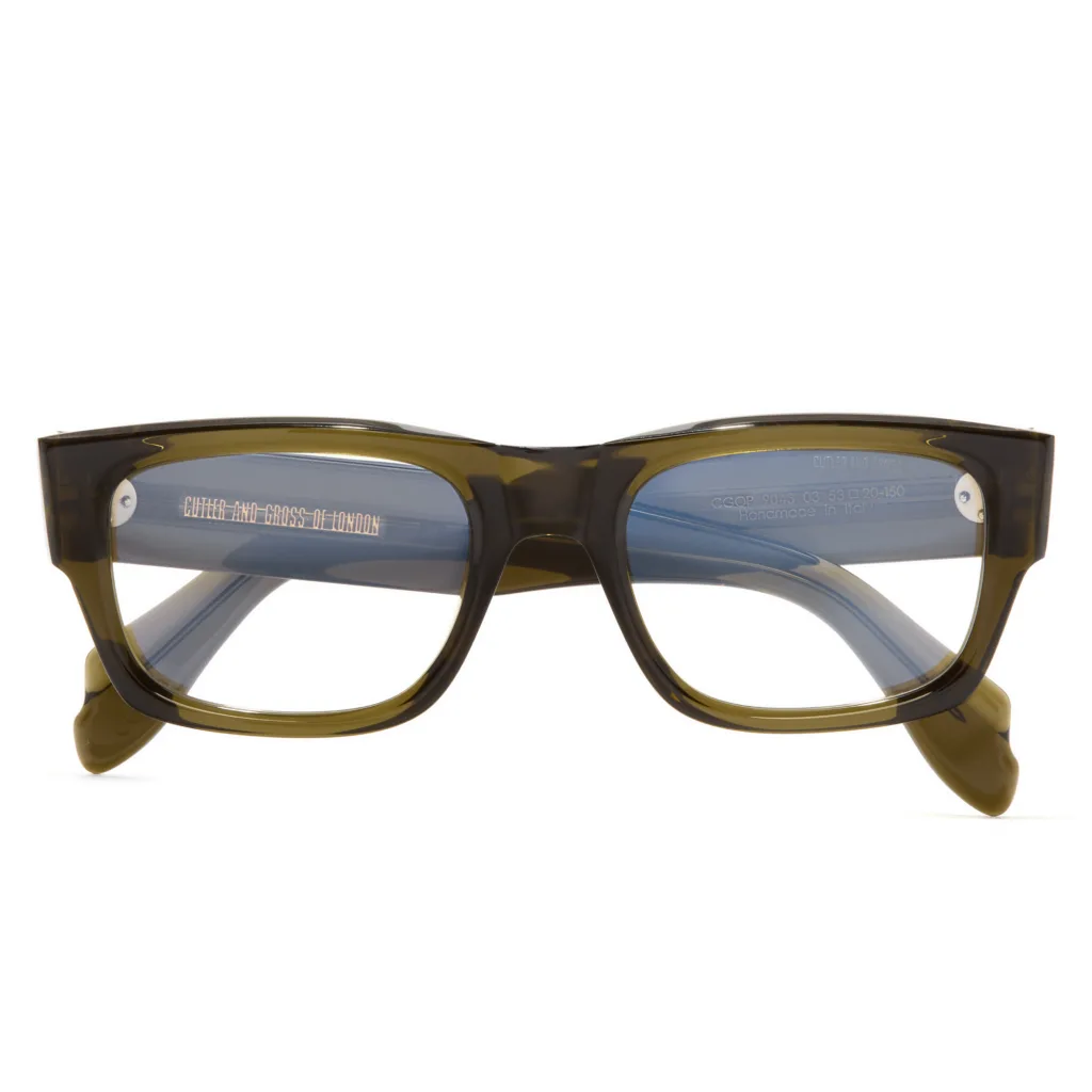 Cutler and Gross CGOP 9043 Kolor: OLIVE, Kolor oprawy: Transparentny