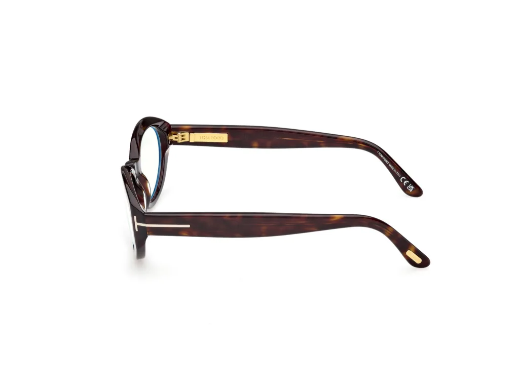 Tom Ford FT6067-B Kolor: 052 SHINY DARK HAVANA / BLUE BLOCK LENSES, Kolor oprawy: Wzór havana