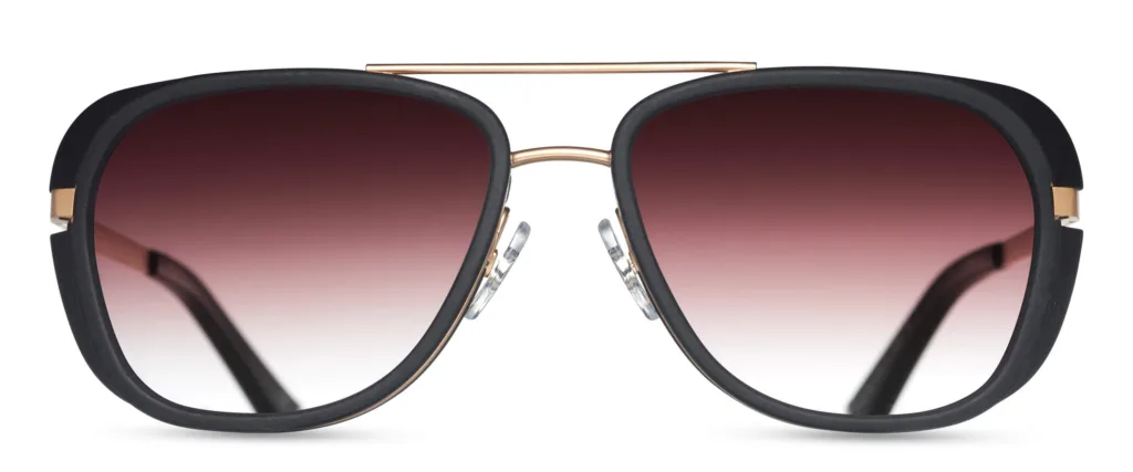 Matsuda M3023 SG.MGP MATTE GOLD / GREY PLASTIC, Czarny
