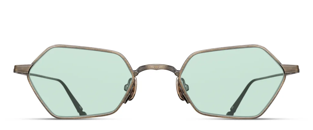 Matsuda M3138 SG.AG ANTIQUE GOLD / CAFE GREEN, Zielony