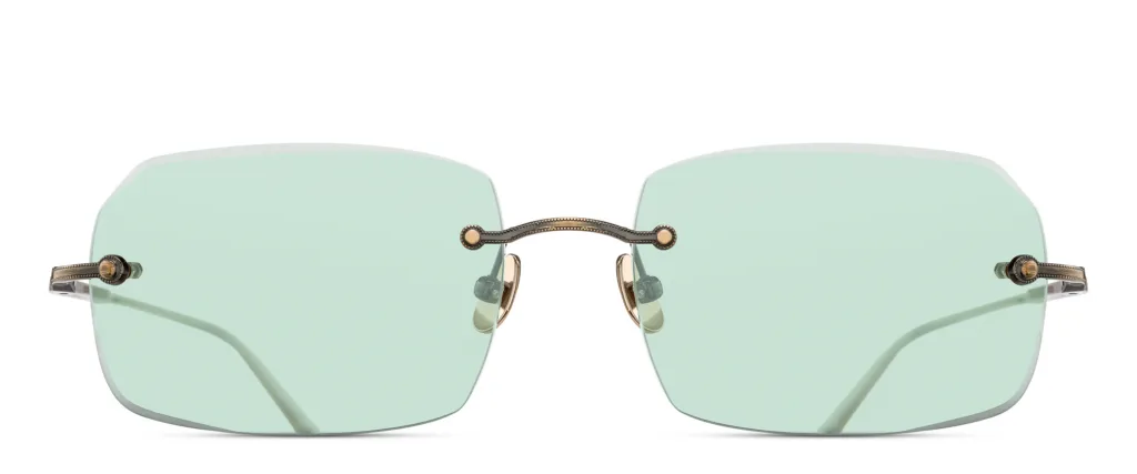 Matsuda M5004 SG.AG ANTIQUE GOLD / CAFE GREEN, Zielony
