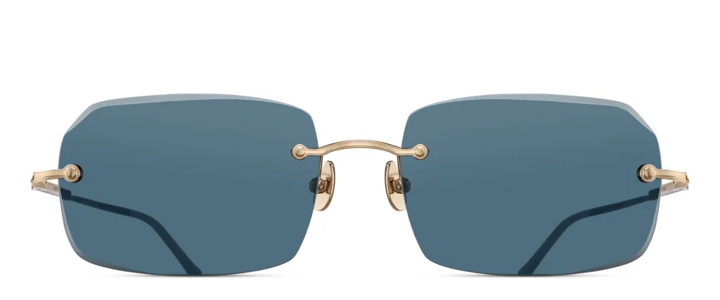 Matsuda M5004 SG.BG BRUSHED GOLD / LIGHT GREY LENSES, Złoty