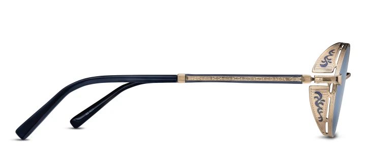 Matsuda M3137 BG-NVY BRUSHED GOLD / NAVY, Złoty